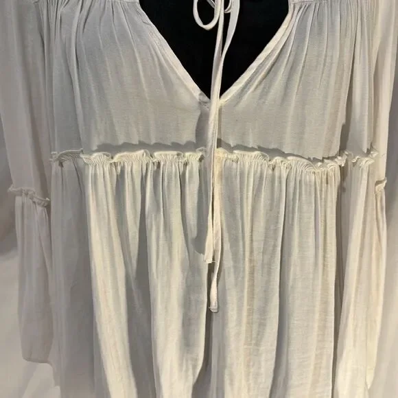 Free People A Few Of Mh Favorite Things Ruffle Top Size S - Picture 7 of 9
